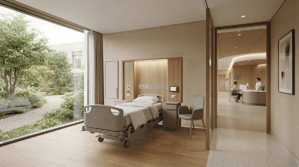 Integrated healthcare environment designed around patient recovery, clinical workflow and caregiver efficiency.